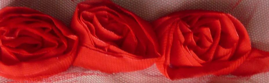 Flowerribbon type 4/40mm (7.5 yard), Red 113